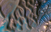 Зашеметяващи „сини“ вълни на Марс разкриват начина, по който духа вятърът