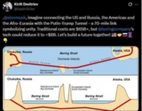 Строителството на тунела през Беринговия проток може да отнеме до 15 години