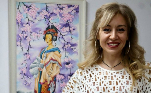 &quot;Магията на Изтока&quot;, изобразена върху коприна